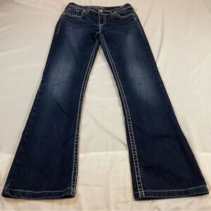 Silver Jeans Co Natsuki Flap Bootcut‎ Dark Wash Rhinestone Jeans W29 L35